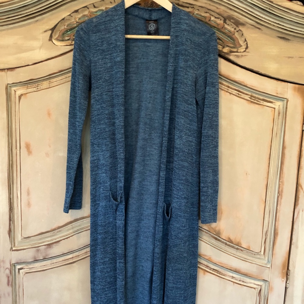 Agnes & Dora long duster long cardigan blue XS/S